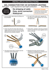 GEL CONNECTOR - Twin pack 12V GEL Connectors for garden lights