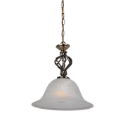 Geneva Pendant Light in Antique Brass, Black or Satin Nickel