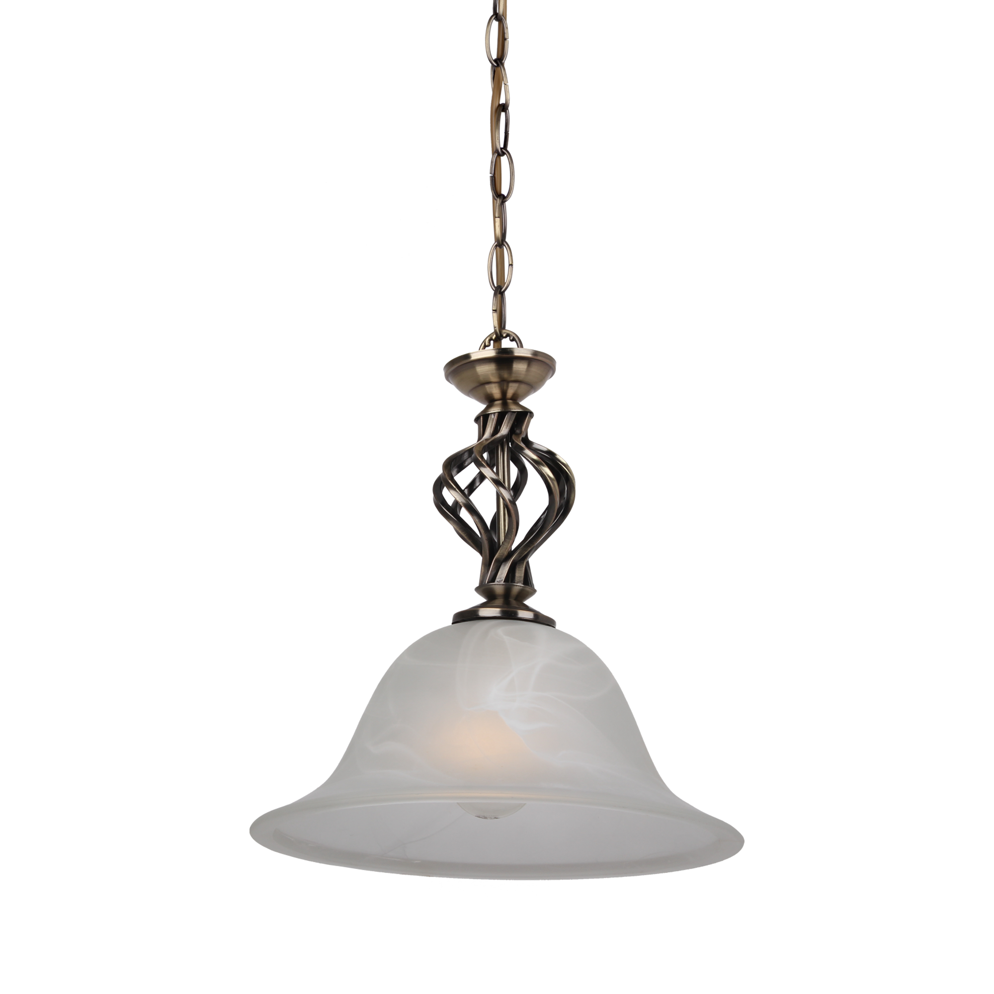 Geneva Pendant Light in Antique Brass, Black or Satin Nickel