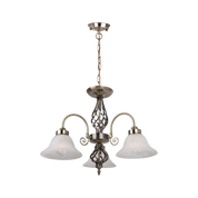 Geneva Pendant Light 3 Light in Antique Brass, Black or Satin Nickel
