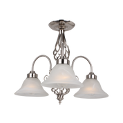 Geneva Pendant Light 3 Light in Antique Brass, Black or Satin Nickel
