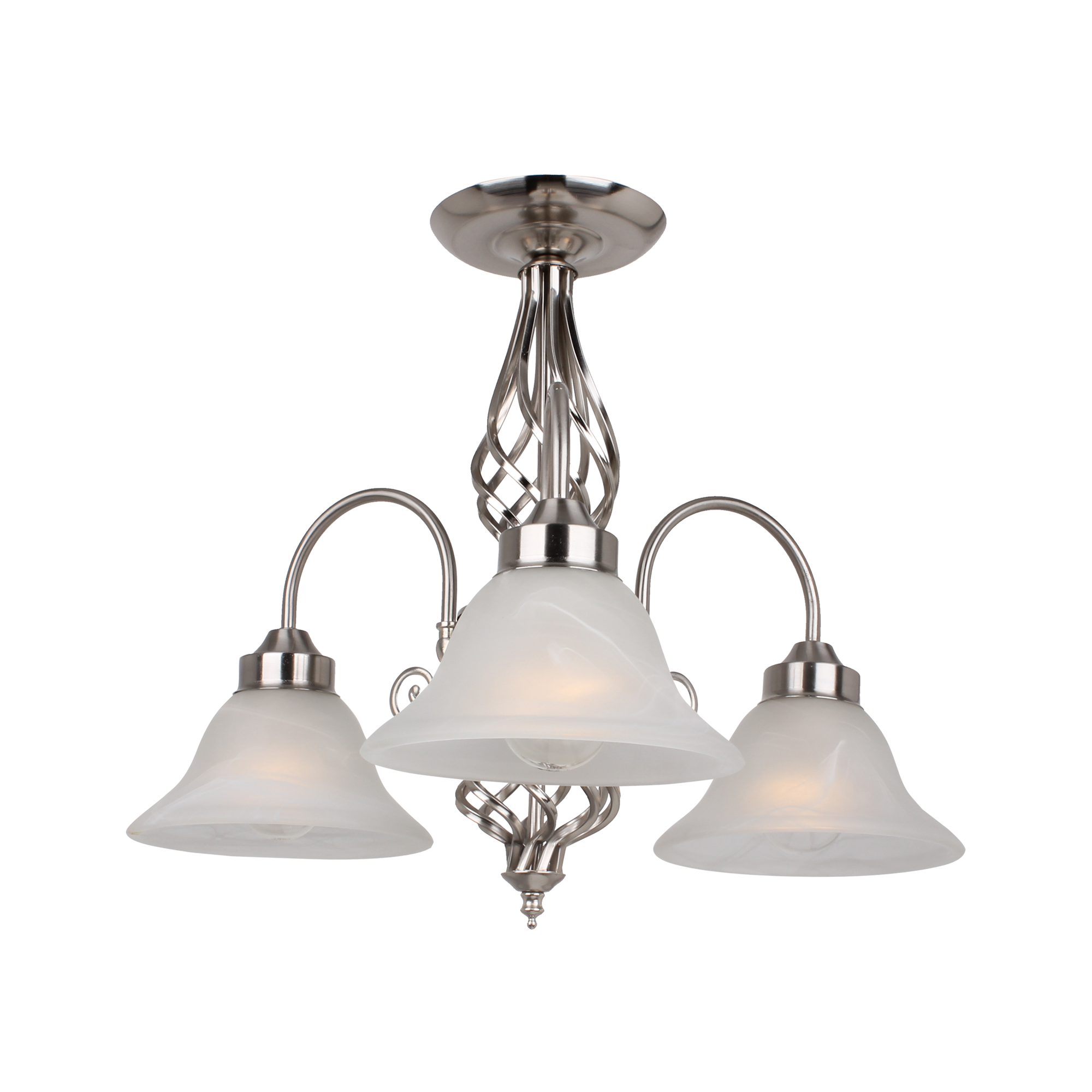 Geneva Pendant Light 3 Light in Antique Brass, Black or Satin Nickel