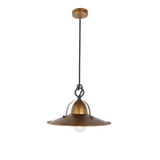 Benson Pendant Light Small, Large in Copper Wash, Gold Leaf, Charred or Weathered Iron