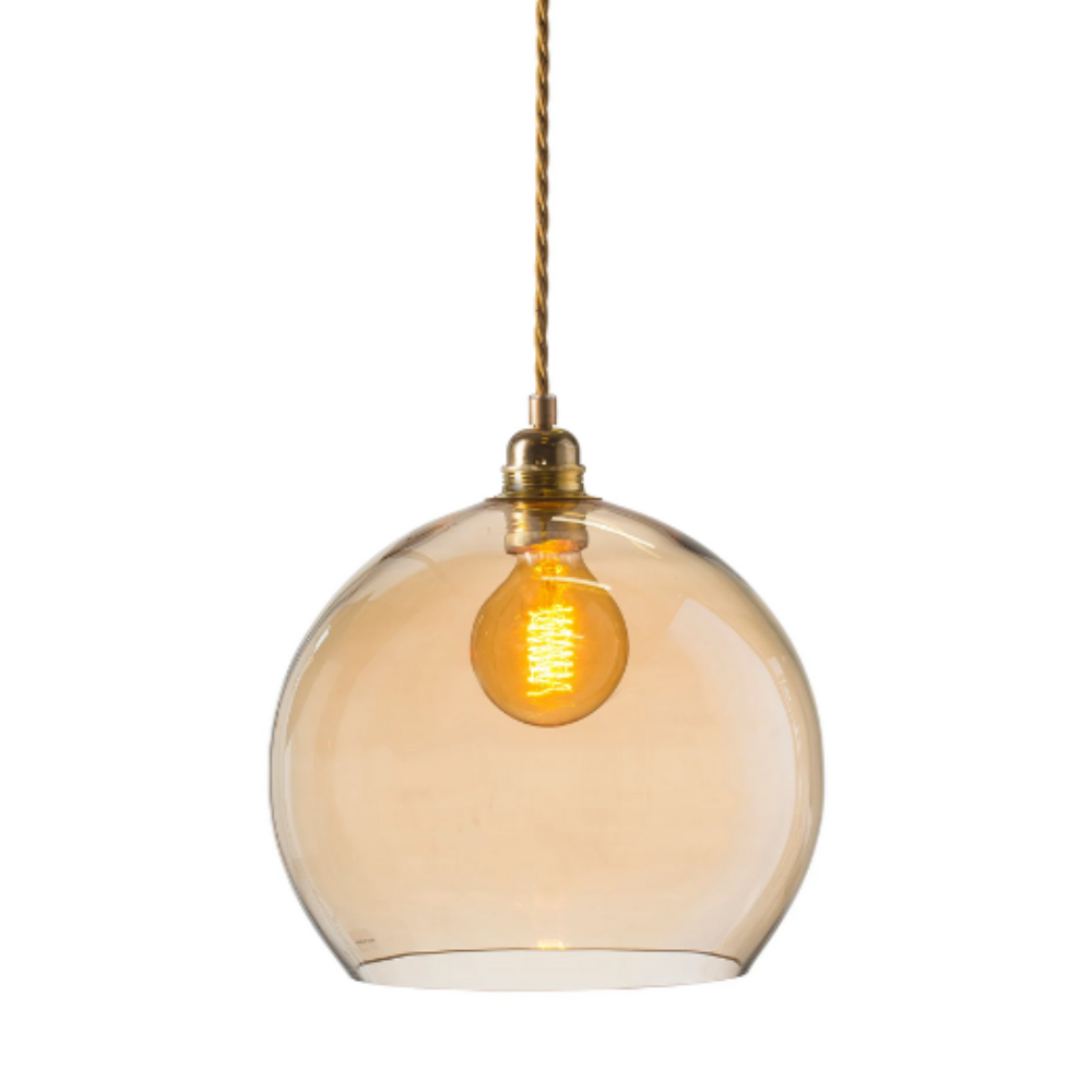 Rowan Pendant Light W280mm Glass Matt Gold