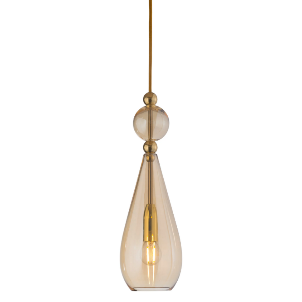 Smykke Pendant Light W125mm Glass Shiny Gold
