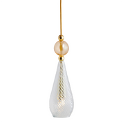 Smykke Pendant Light W125mm Swirl Clear Glass