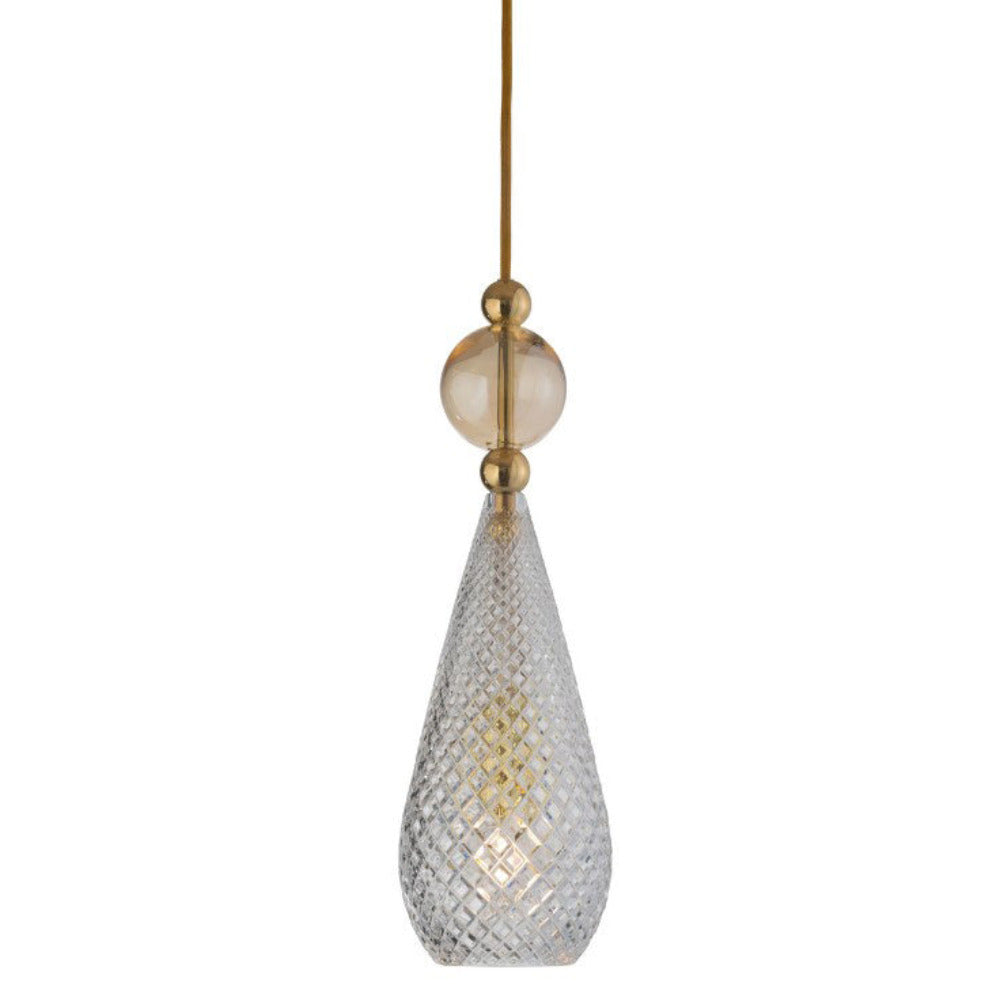 Smykke Pendant Light W125mm Check Clear Glass