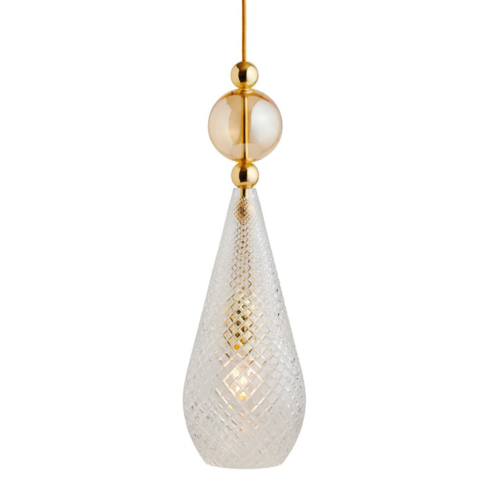 Smykke Pendant Light W180mm Check Clear Glass