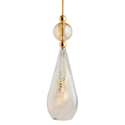 Smykke Pendant Light W180mm Swirl Clear Glass