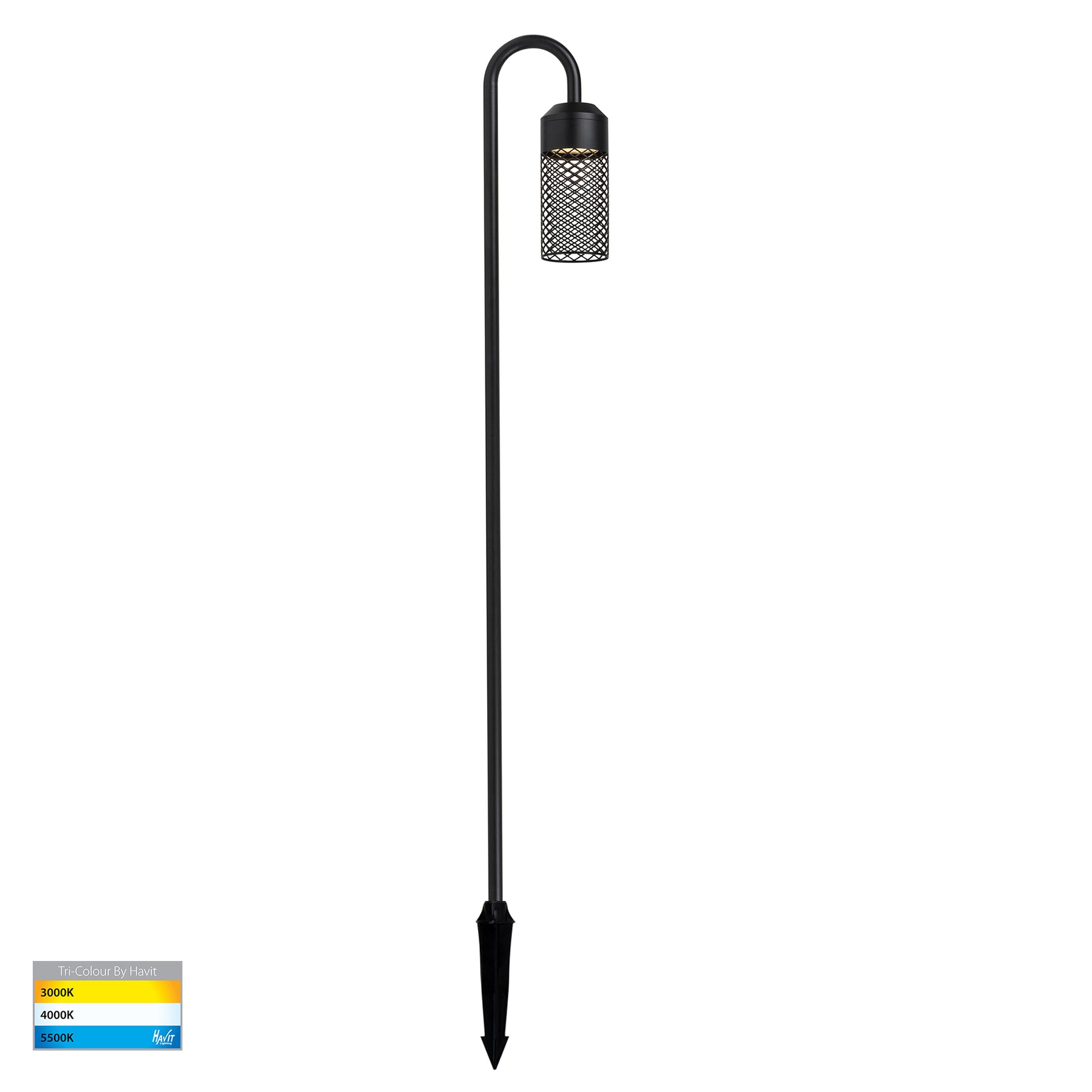 Havit Lighting Stellato Aluminium Black LED Bollard Spike Light