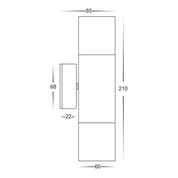 Havit Lighting Tivah 316 Stainless Steel TRI Colour Up & Down Wall Pillar Lights