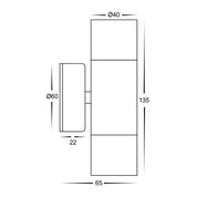 Havit Lighting Mini Tivah 316 Stainless Steel Up & Down Wall Pillar Lights
