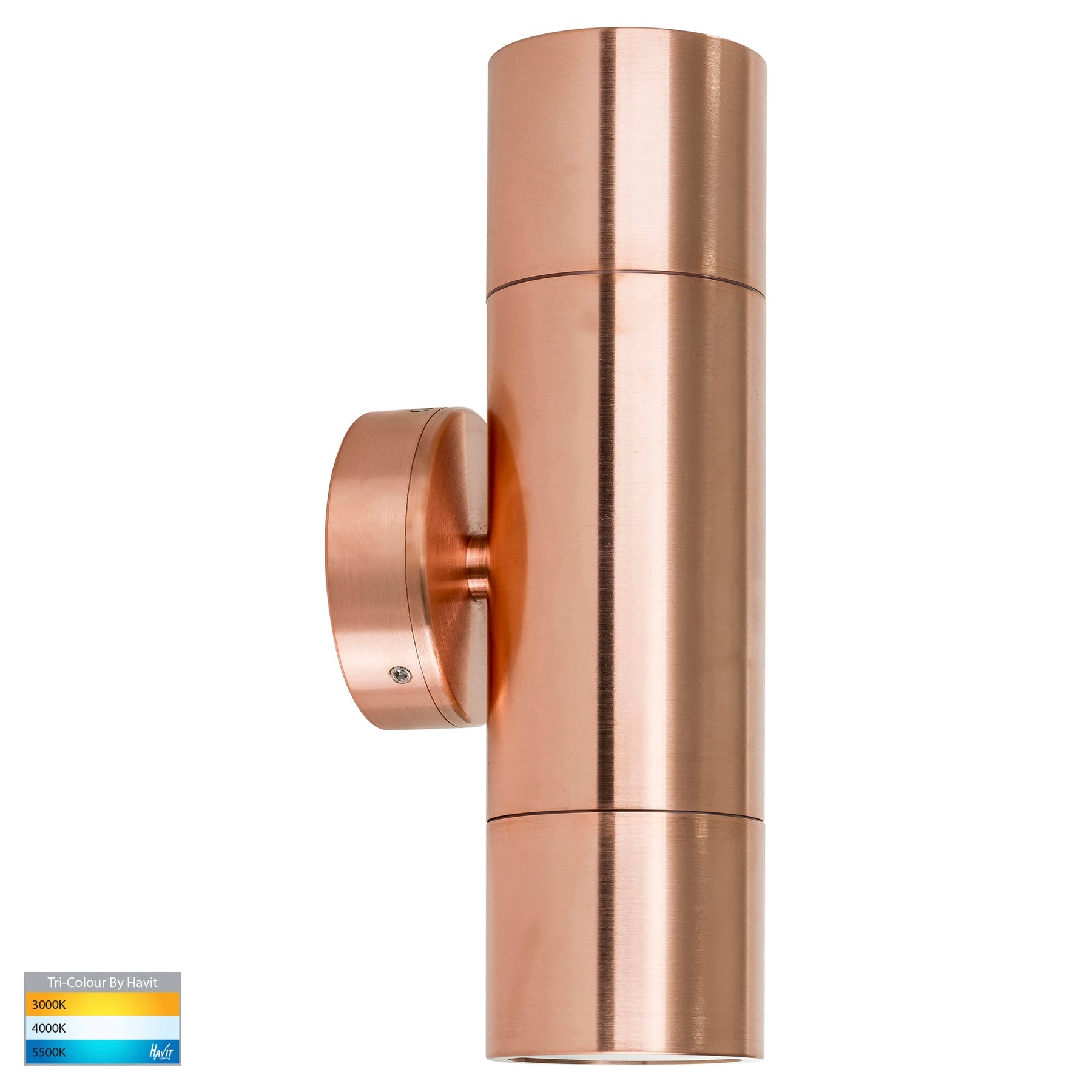 Havit Lighting Tivah Solid Copper TRI Colour Up & Down Wall Pillar Lights