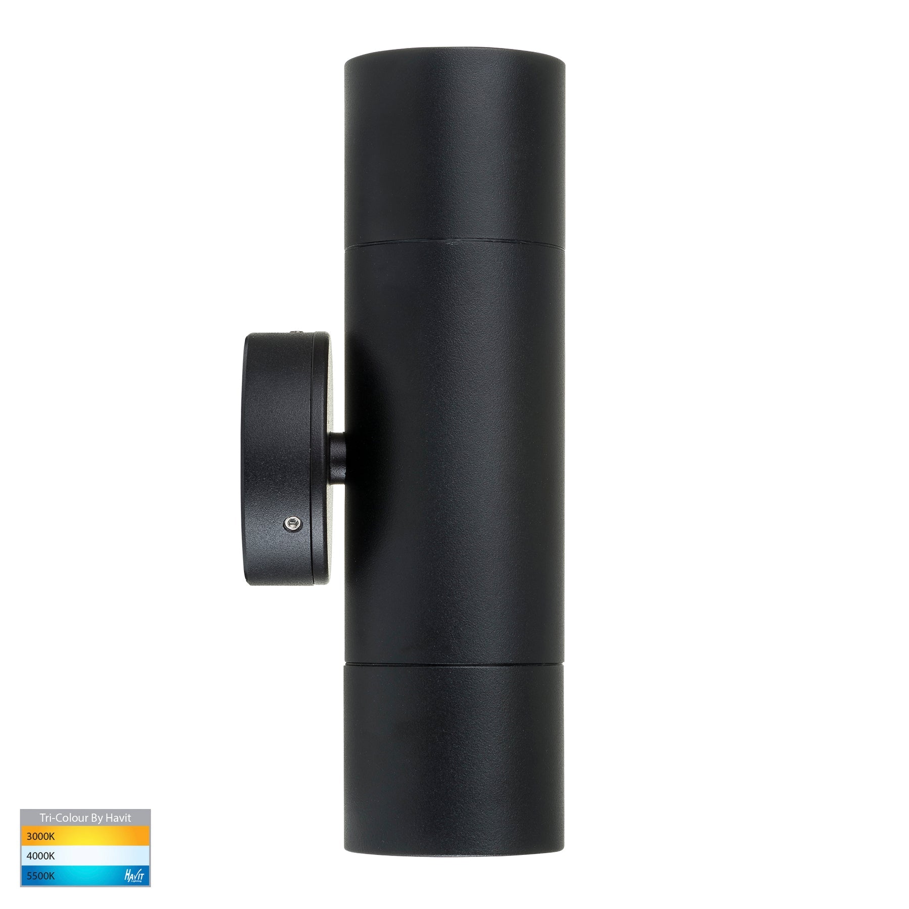 Havit Lighting Tivah Black TRI Colour Up & Down Wall Pillar Lights