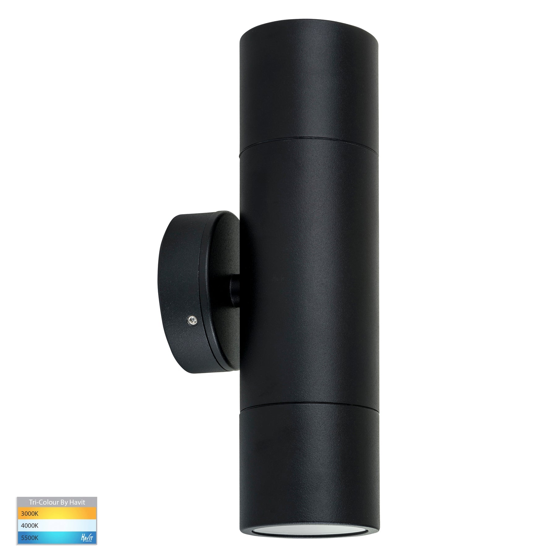 Havit Lighting Tivah Black TRI Colour Up & Down Wall Pillar Lights