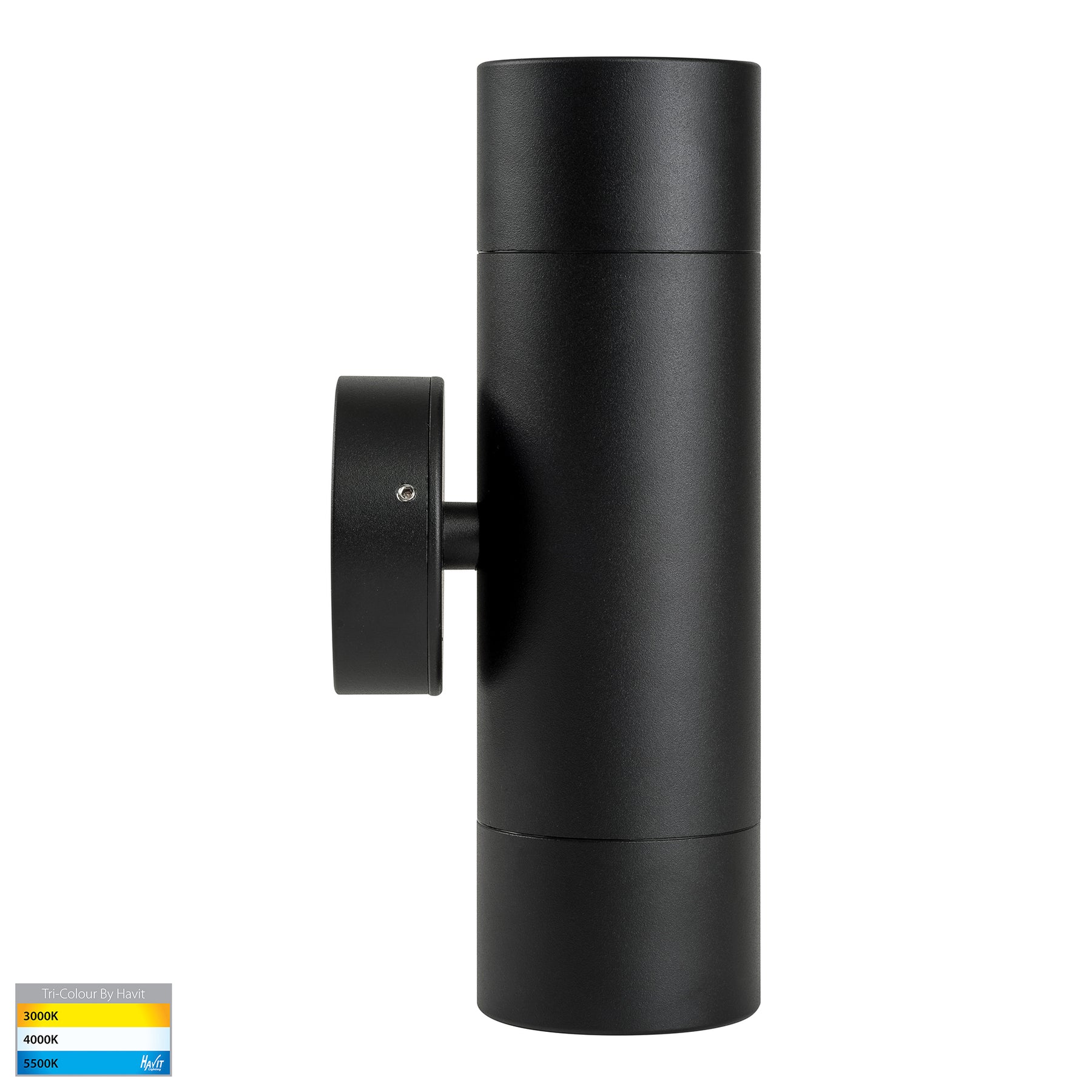 Havit Lighting Maxi Tivah Aluminium Black TRI Colour Up & Down Wall Pillar Lights