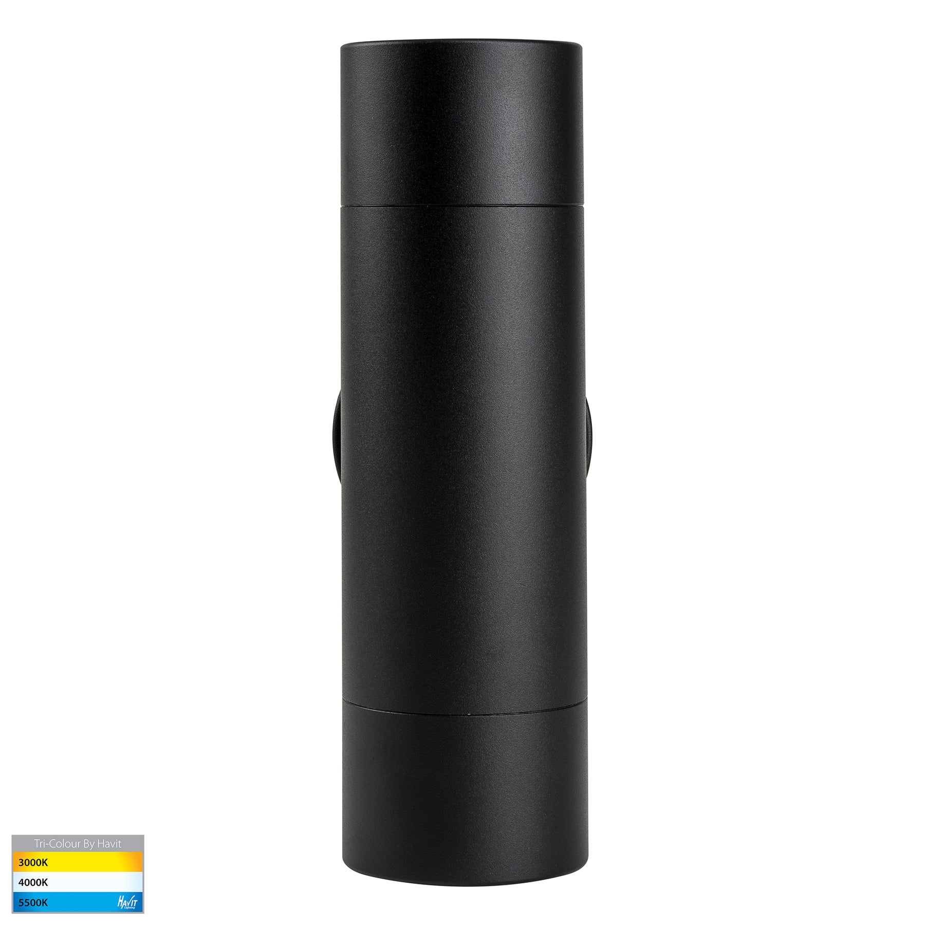 Havit Lighting Maxi Tivah Aluminium Black TRI Colour Up & Down Wall Pillar Lights