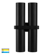 Havit Lighting Luz Black TRI Colour Double Up & Down Wall Pillar Lights