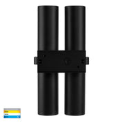 Havit Lighting Luz Black TRI Colour Double Up & Down Wall Pillar Lights