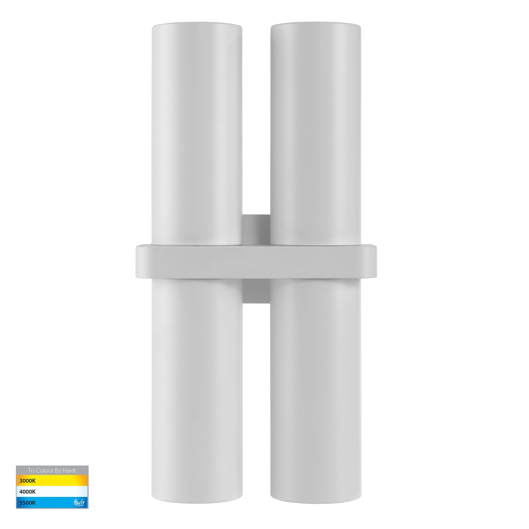 Havit Lighting Luz White TRI Colour Double Up & Down Wall Pillar Lights