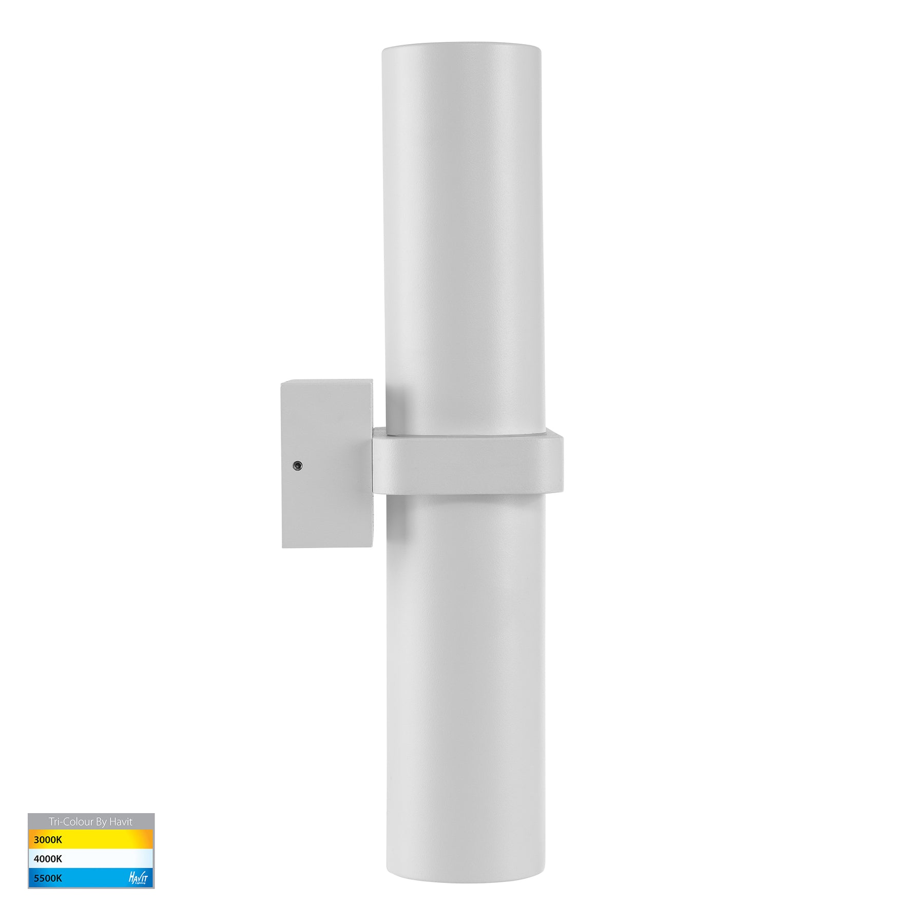 Havit Lighting Luz White TRI Colour Double Up & Down Wall Pillar Lights