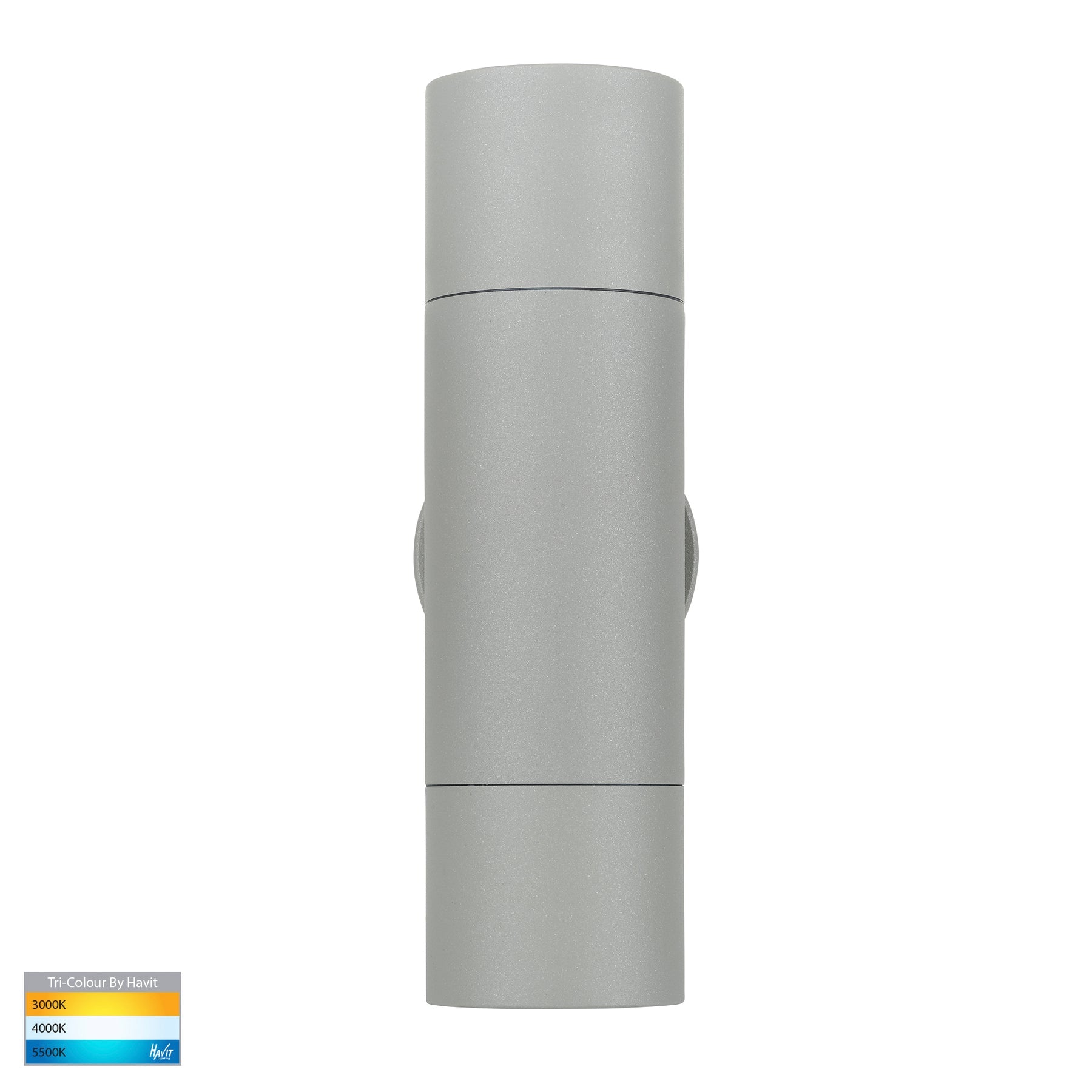 Havit Lighting Tivah Silver TRI Colour Up & Down Wall Pillar Lights