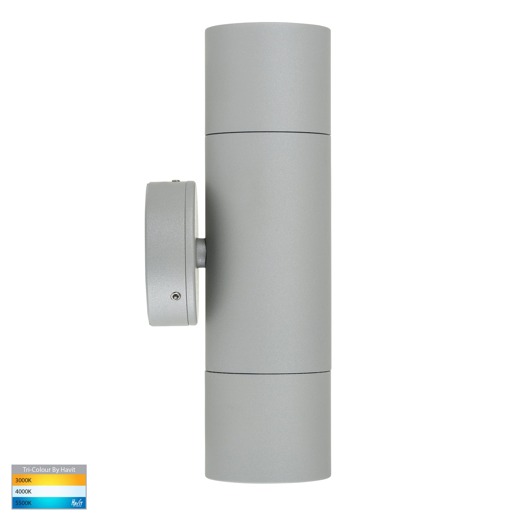 Havit Lighting Tivah Silver TRI Colour Up & Down Wall Pillar Lights