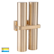 Havit Lighting Luz Solid Brass TRI Colour Double Up & Down Wall Pillar Lights
