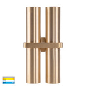 Havit Lighting Luz Solid Brass TRI Colour Double Up & Down Wall Pillar Lights
