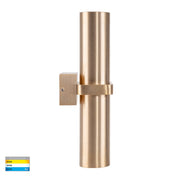 Havit Lighting Luz Solid Brass TRI Colour Double Up & Down Wall Pillar Lights