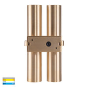 Havit Lighting Luz Solid Brass TRI Colour Double Up & Down Wall Pillar Lights