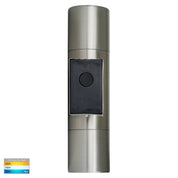Havit Lighting Piaz Stainless Steel TRI Colour Up & Down Wall Pillar Lights