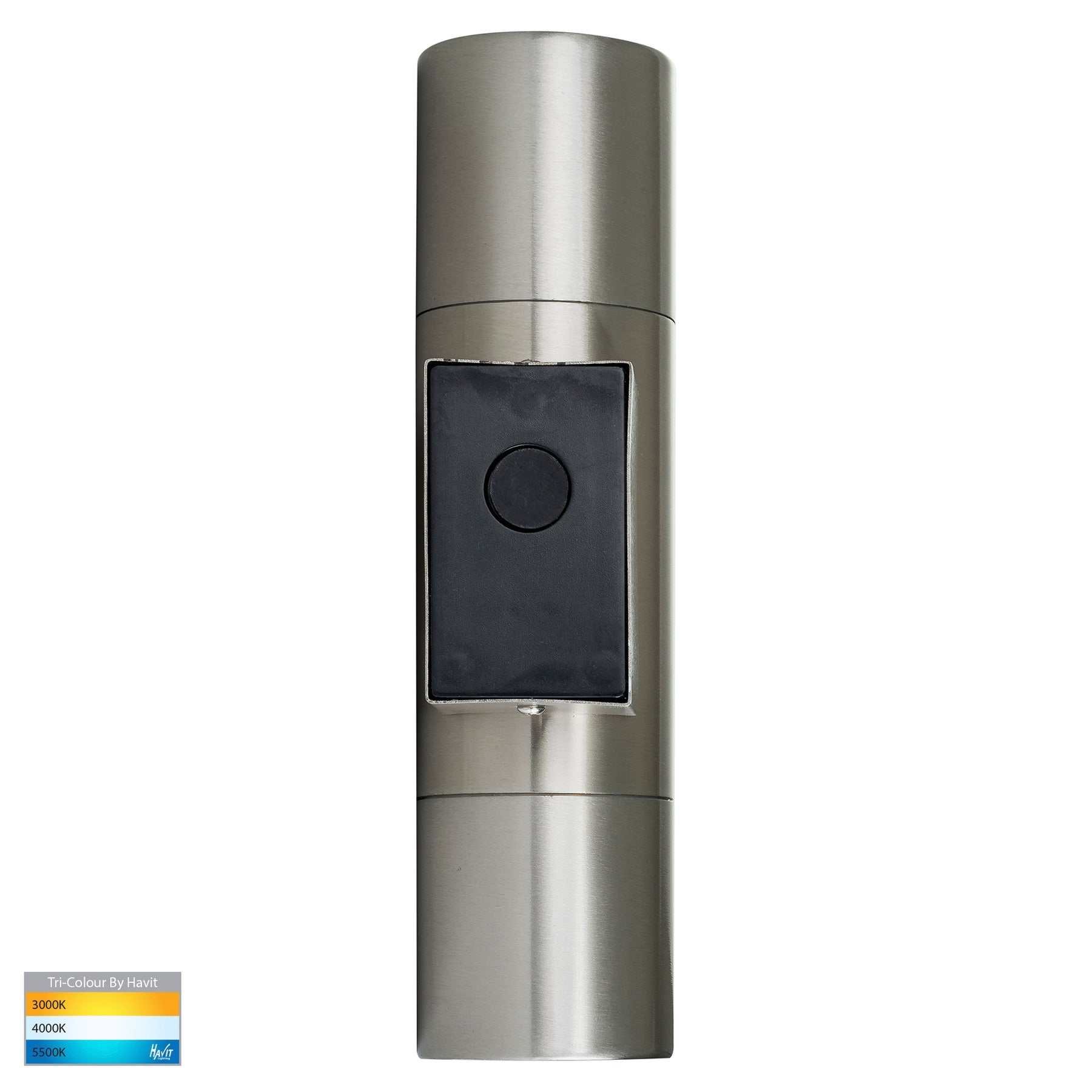 Havit Lighting Piaz Stainless Steel TRI Colour Up & Down Wall Pillar Lights