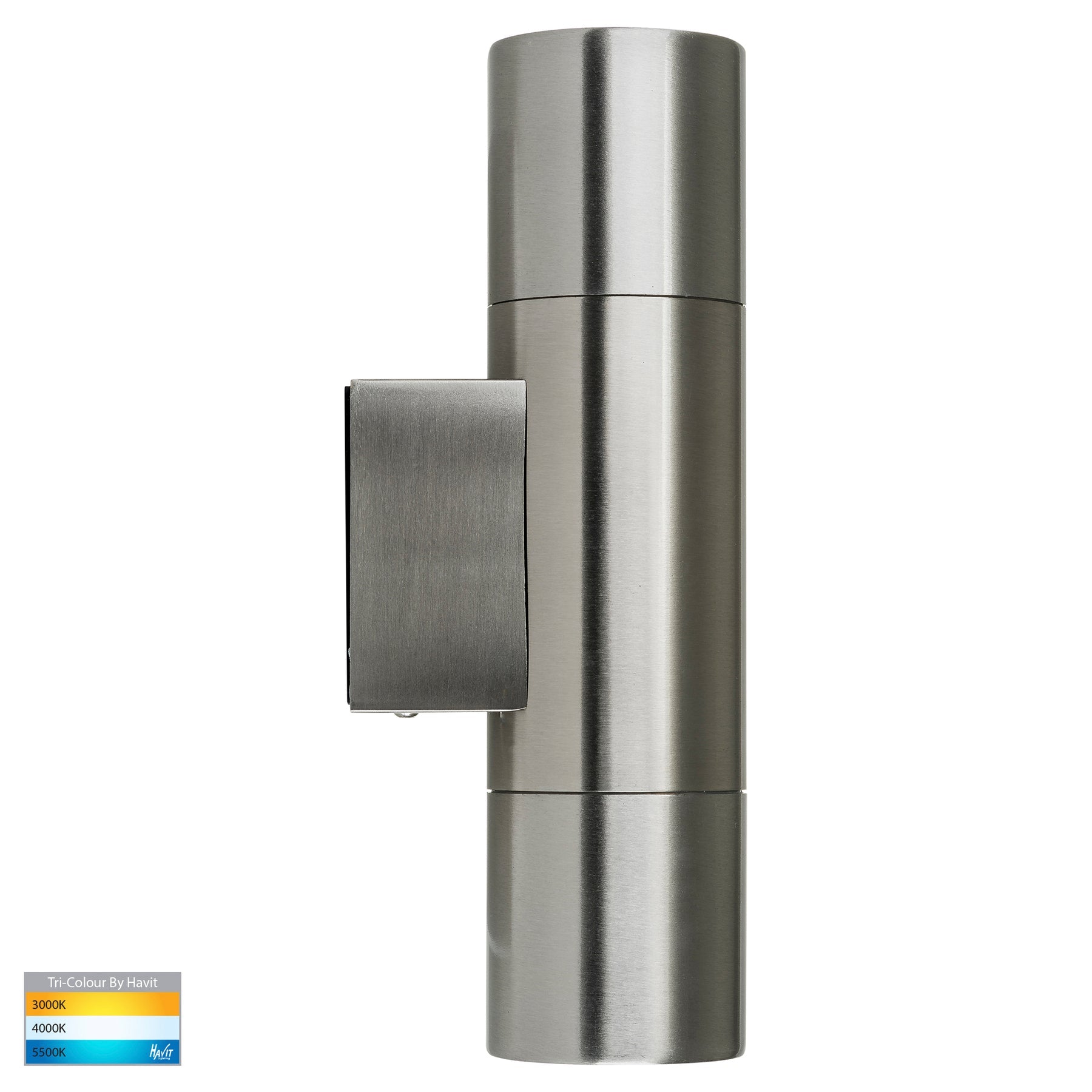 Havit Lighting Piaz Stainless Steel TRI Colour Up & Down Wall Pillar Lights