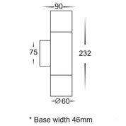 Havit Lighting Piaz Stainless Steel TRI Colour Up & Down Wall Pillar Lights