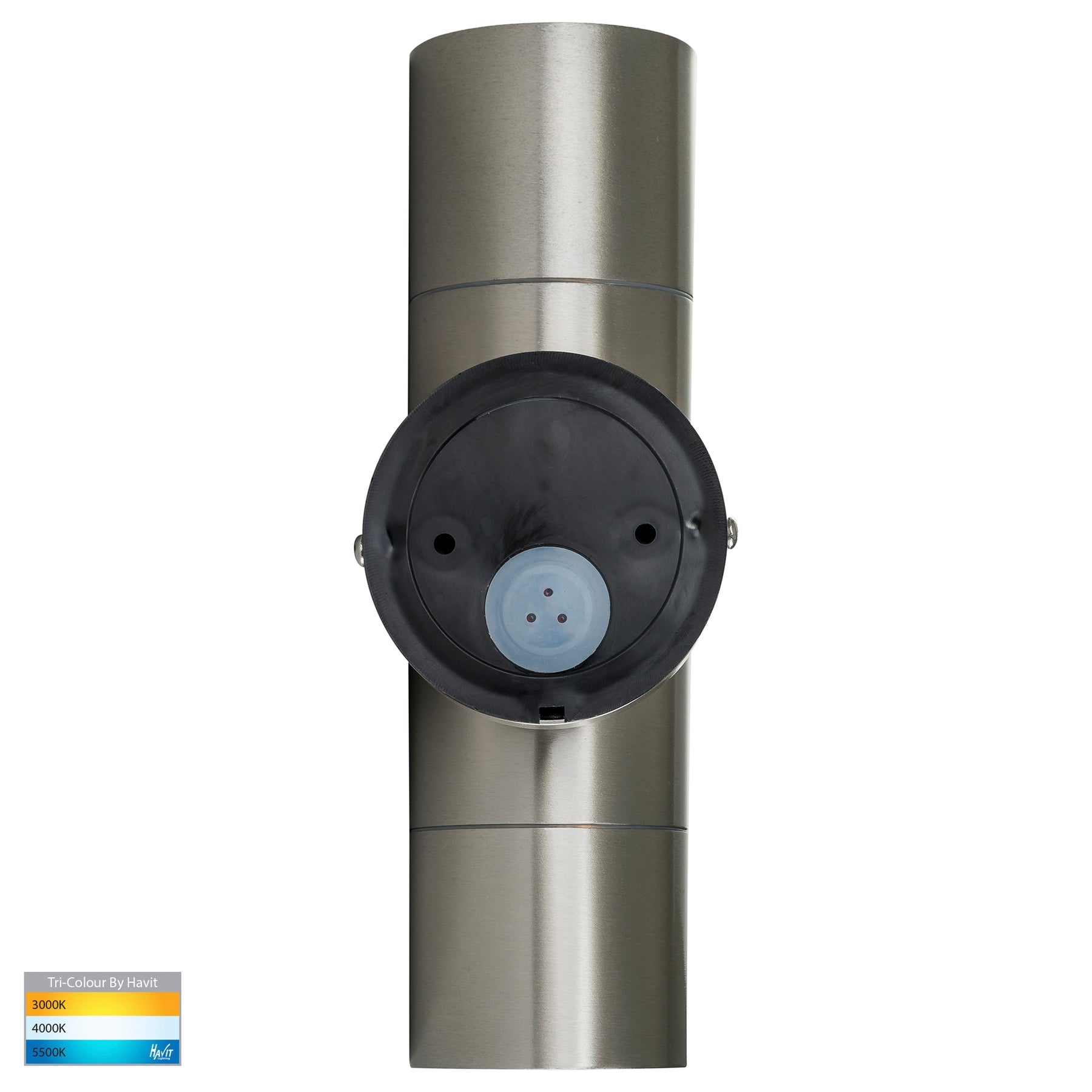 Havit Lighting Fortis Stainless Steel TRI Colour Up & Down Wall Pillar Lights