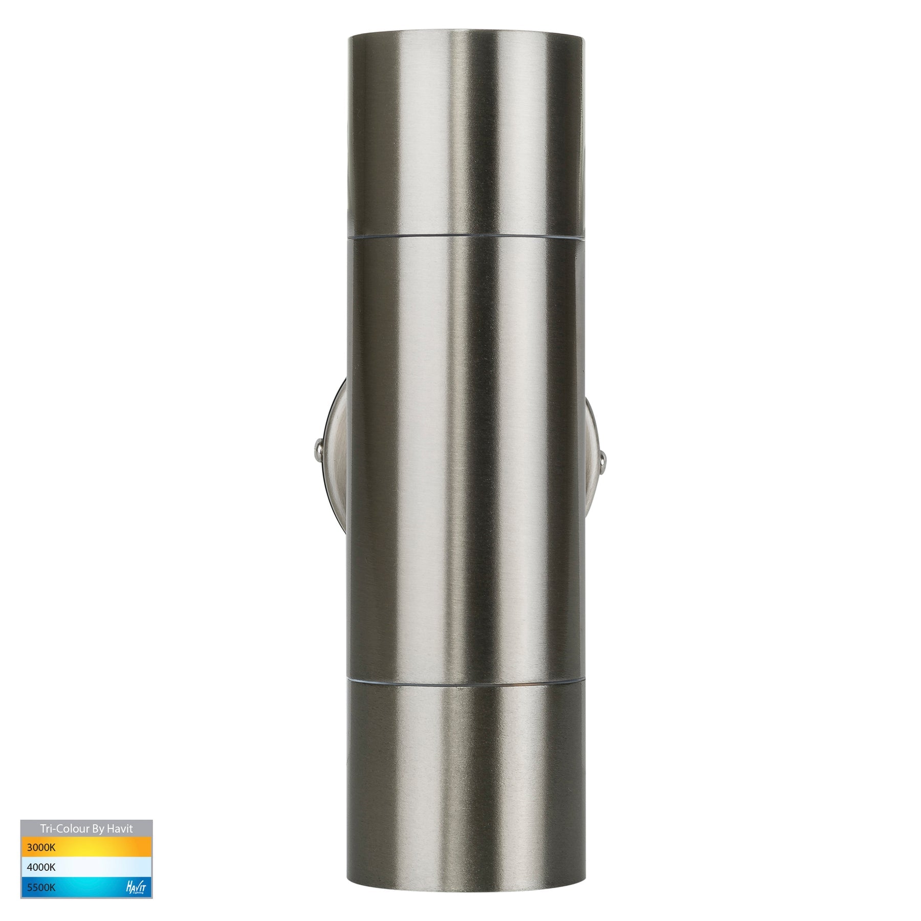 Havit Lighting Fortis Stainless Steel TRI Colour Up & Down Wall Pillar Lights
