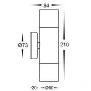 Havit Lighting Fortis Stainless Steel TRI Colour Up & Down Wall Pillar Lights