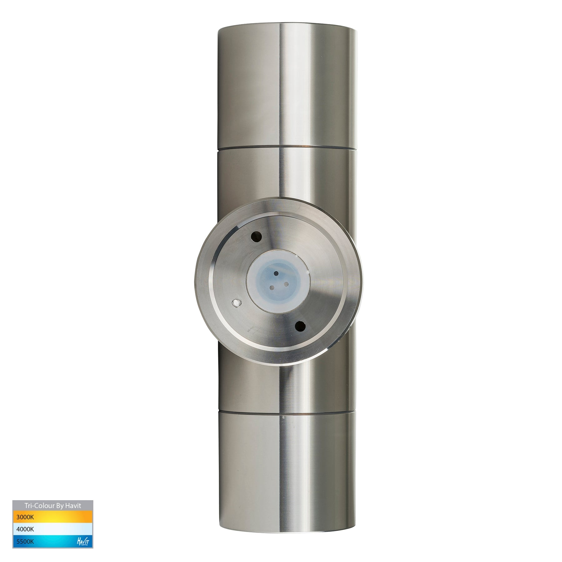 Havit Lighting Tivah Titanium Aluminium TRI Colour Up & Down Wall Pillar Lights