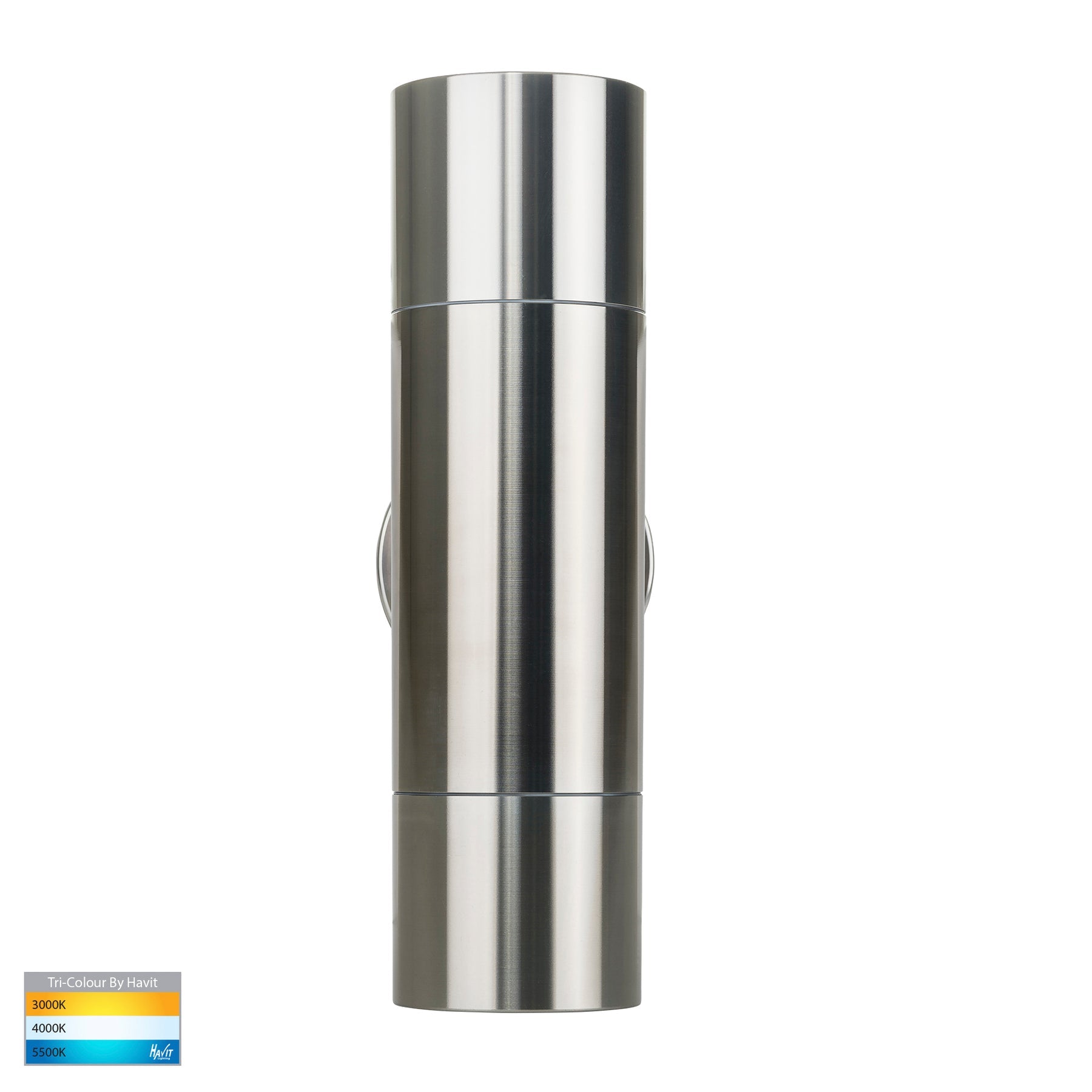 Havit Lighting Tivah Titanium Aluminium TRI Colour Up & Down Wall Pillar Lights