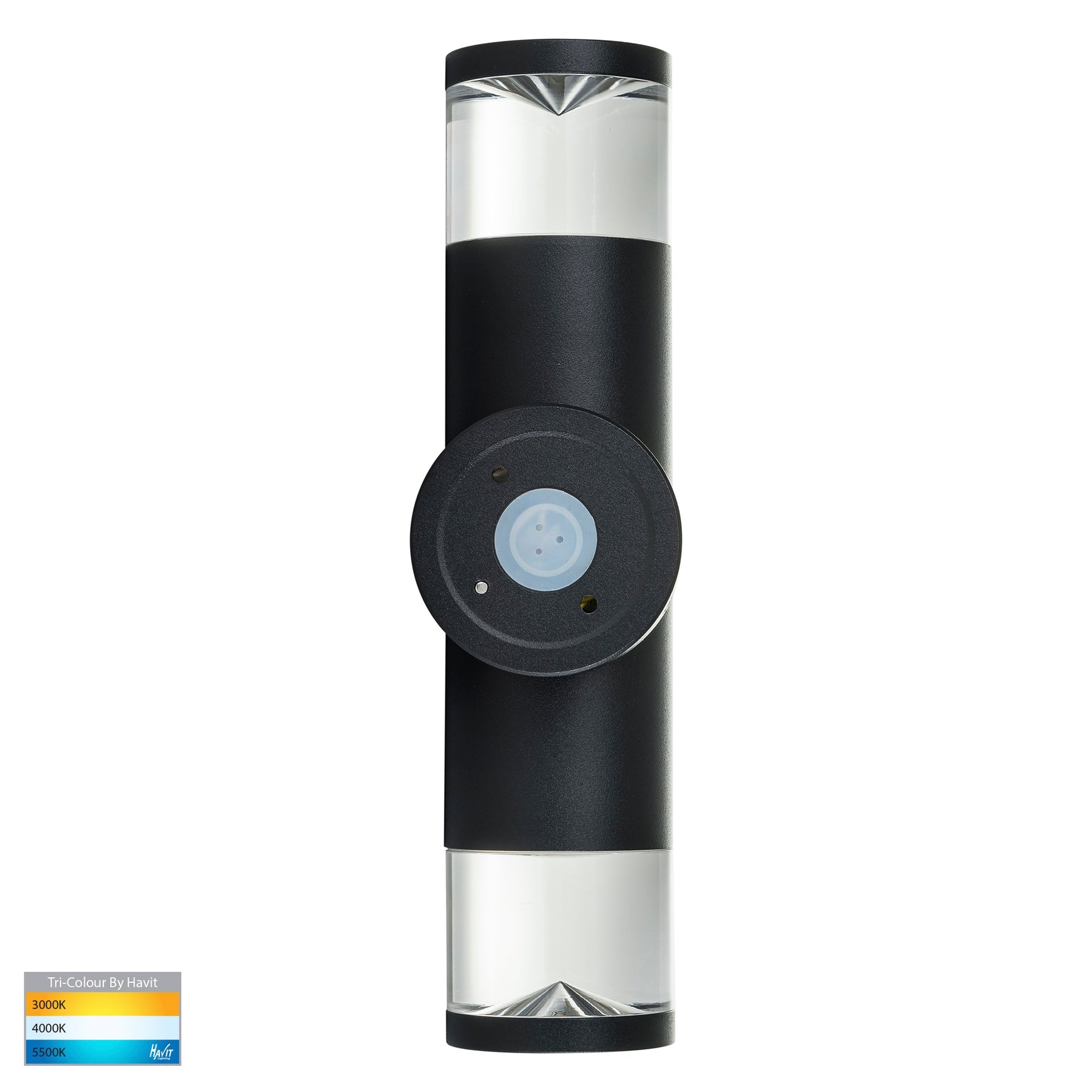 Havit Lighting Highlite Black TRI Colour Up & Down Wall Pillar Lights