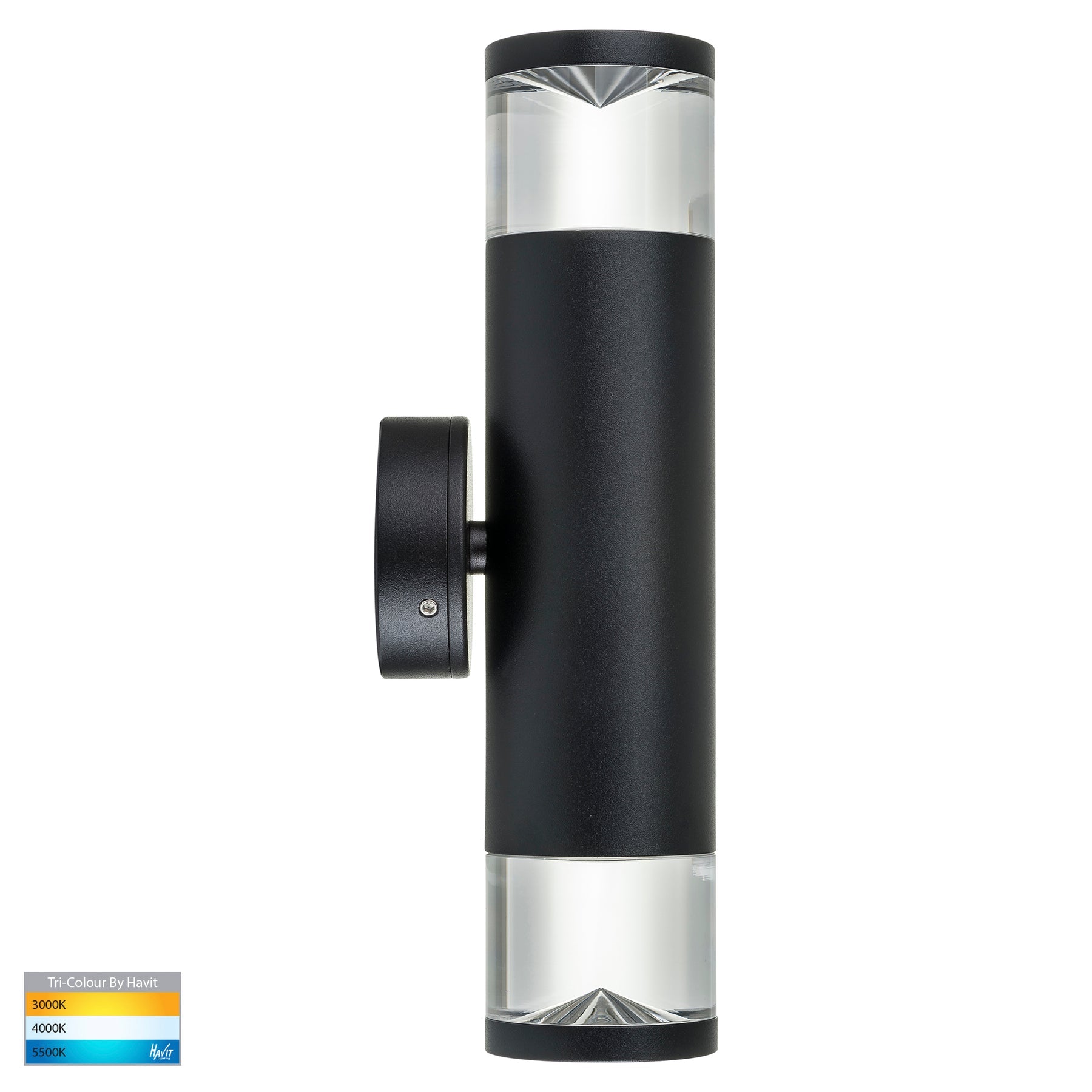 Havit Lighting Highlite Black TRI Colour Up & Down Wall Pillar Lights
