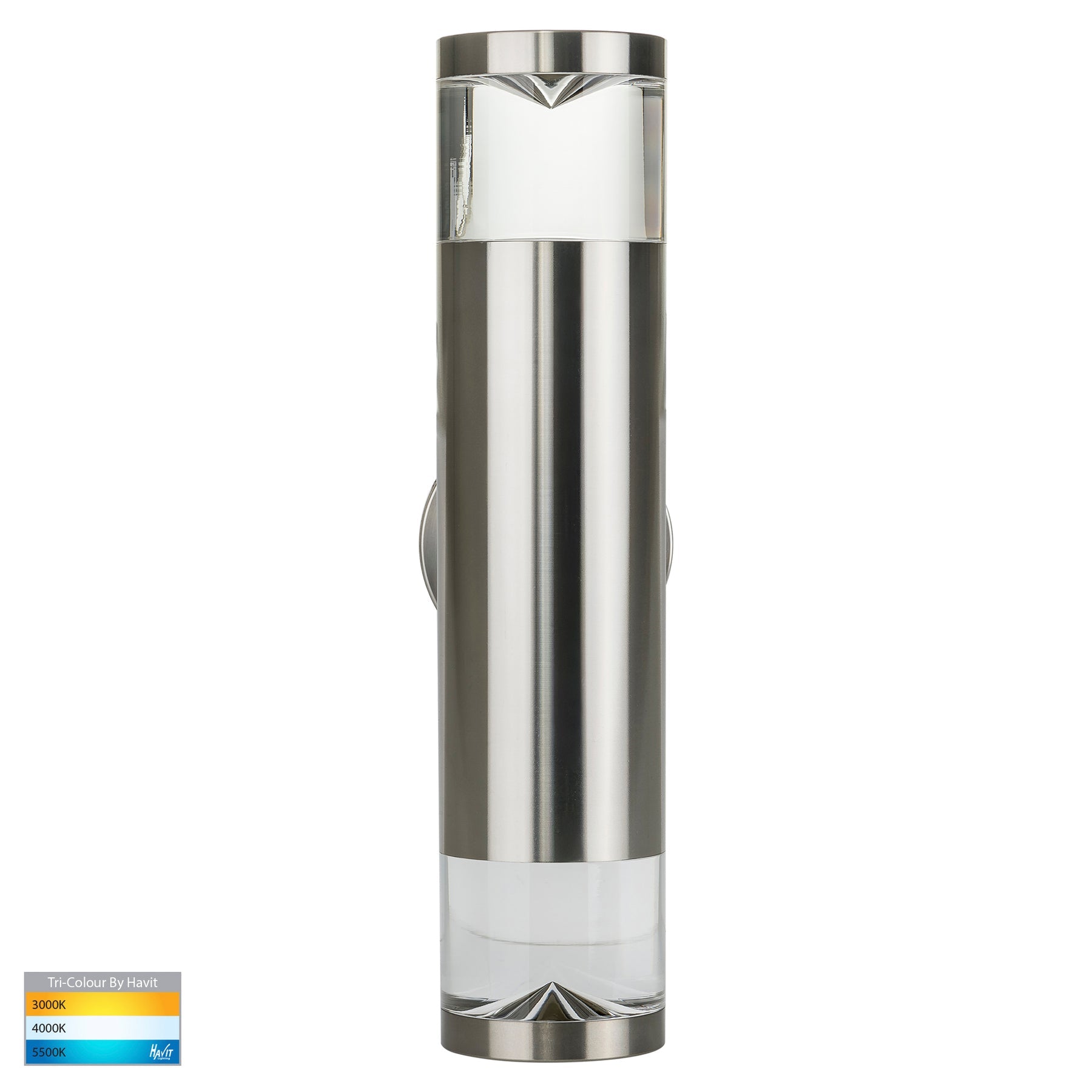 Havit Lighting Highlite Titanium Aluminium TRI Colour Up & Down Wall Pillar Lights