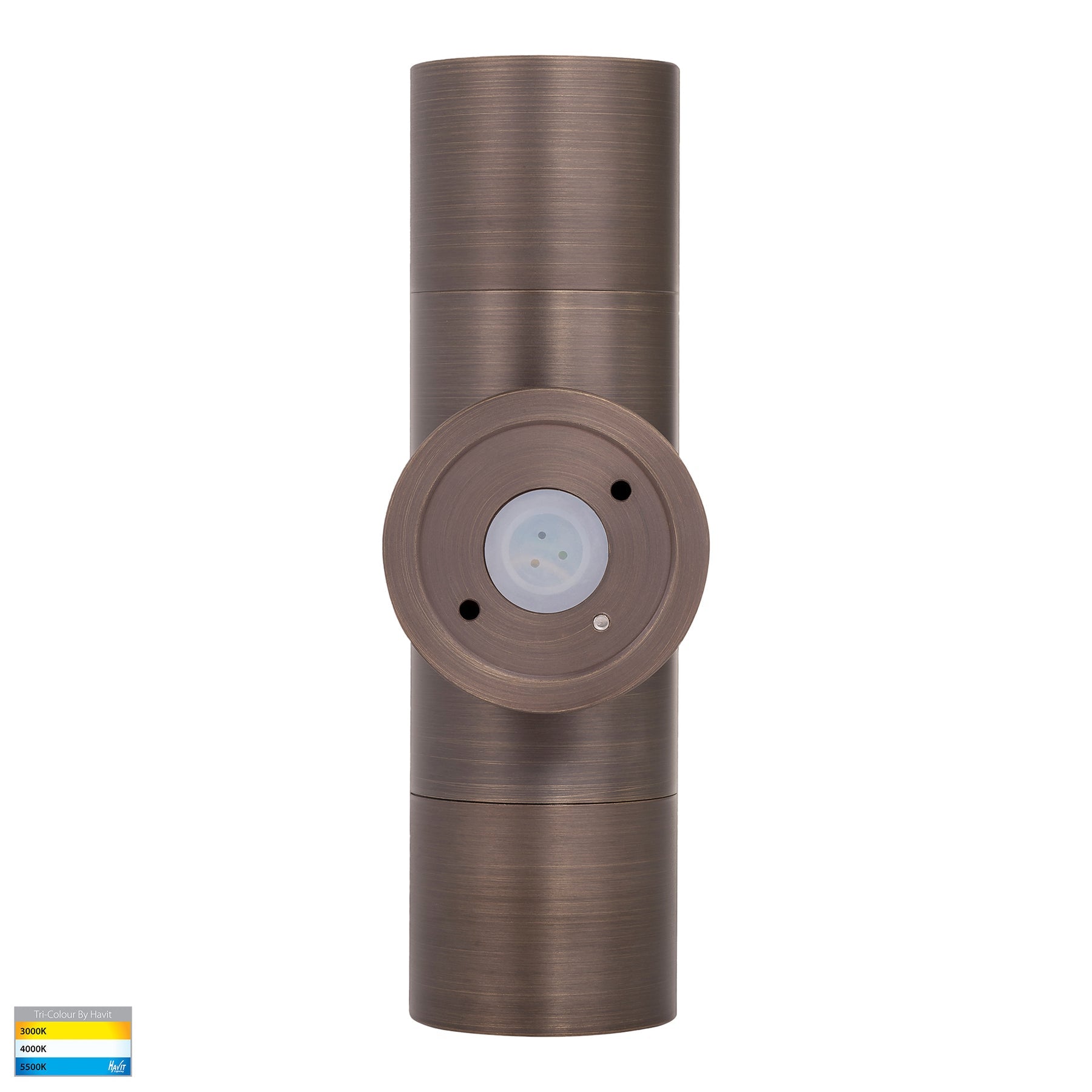 Havit Lighting Tivah Antique Brass TRI Colour Up & Down Wall Pillar Lights