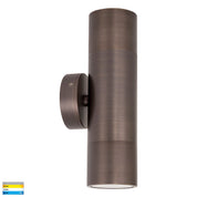 Havit Lighting Tivah Antique Brass TRI Colour Up & Down Wall Pillar Lights
