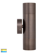 Havit Lighting Tivah Antique Brass TRI Colour Up & Down Wall Pillar Lights