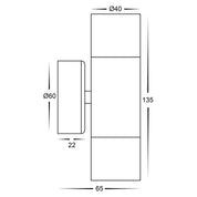 Havit Lighting Mini Tivah Aluminium Black Up & Down Wall Pillar Lights