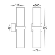 Havit Lighting Luz White TRI Colour Single Up & Down Wall Pillar Lights