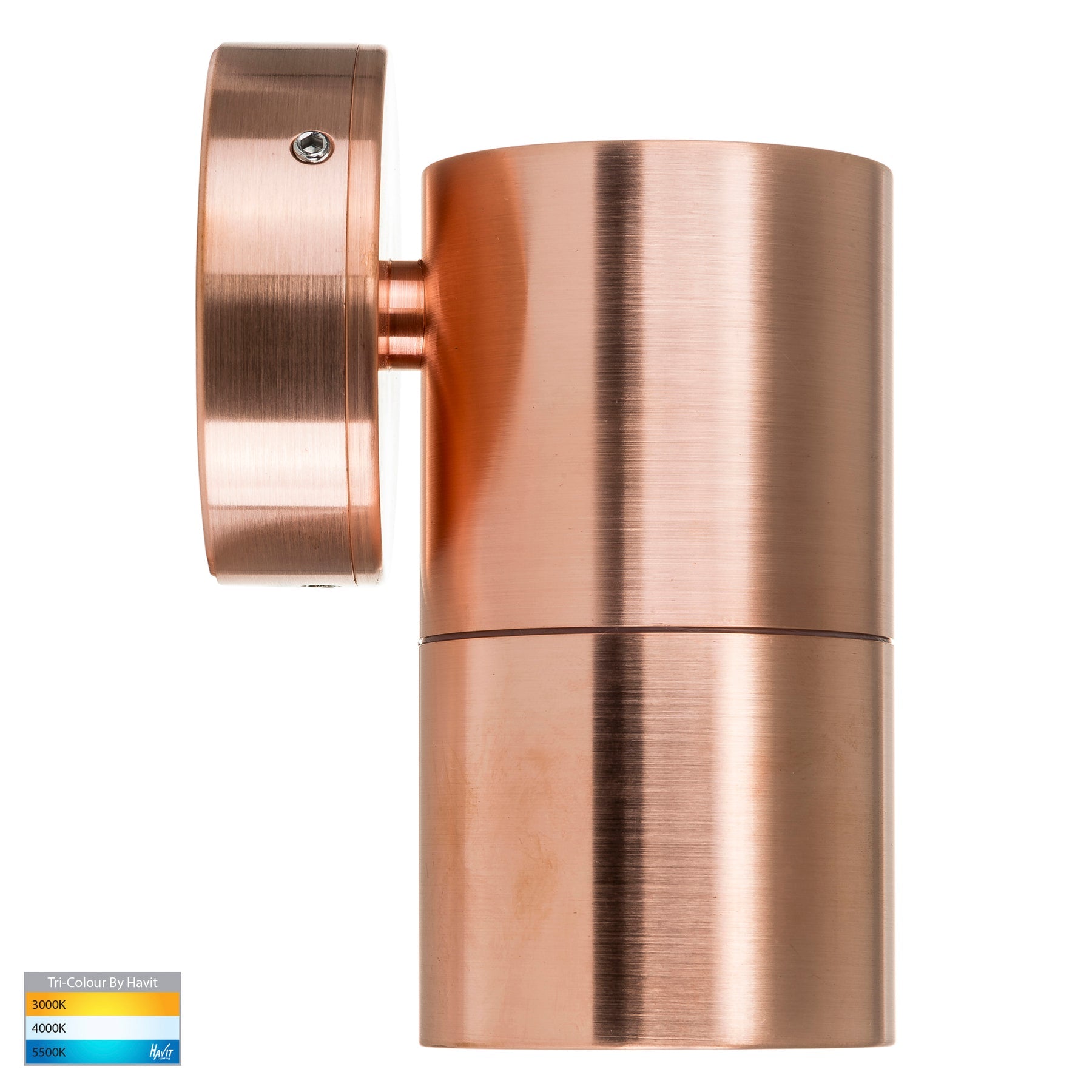 Havit Lighting Tivah Solid Copper TRI Colour Fixed Down Wall Pillar Lights