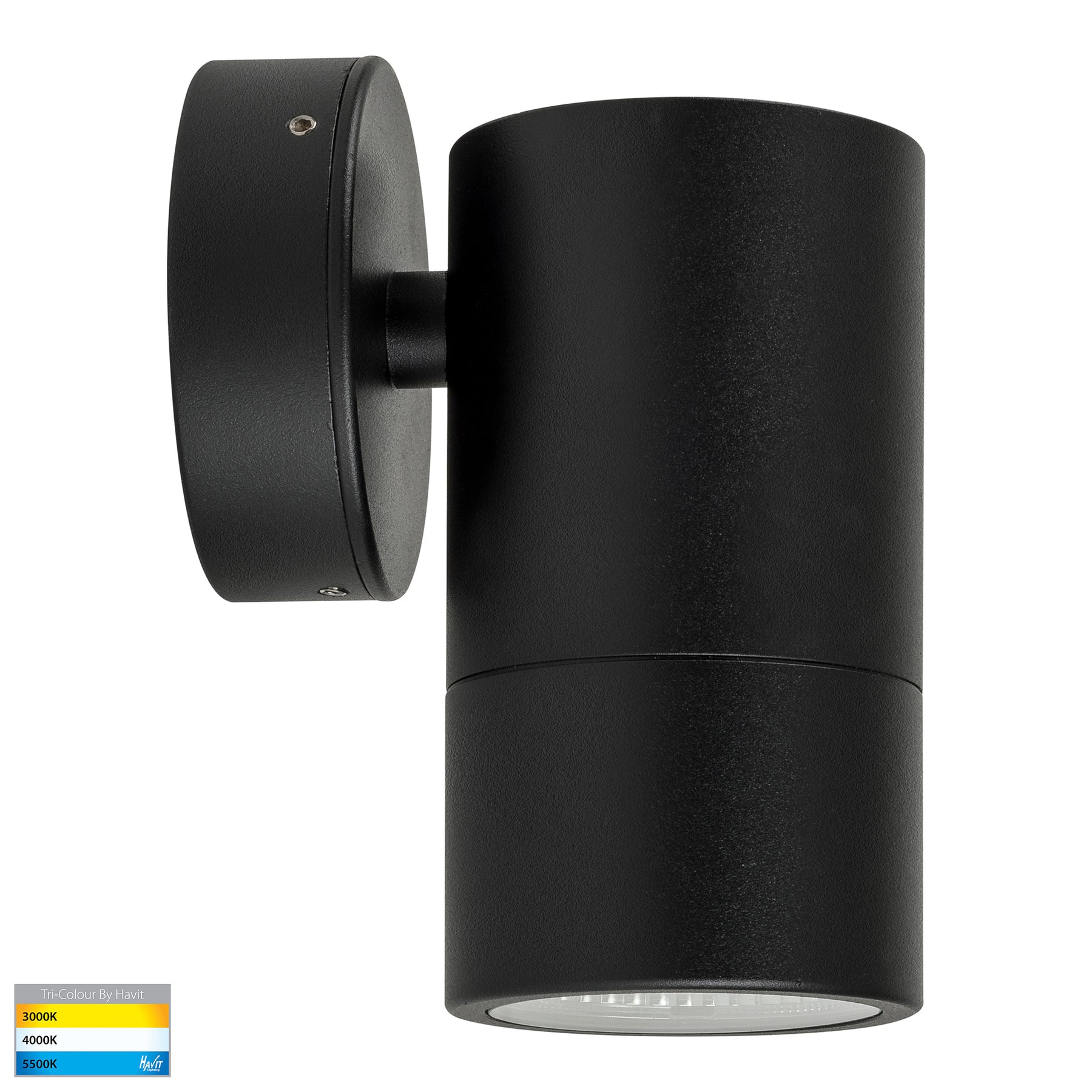 Havit Lighting Maxi Tivah Aluminium Black TRI Colour Fixed Down Wall Pillar Lights